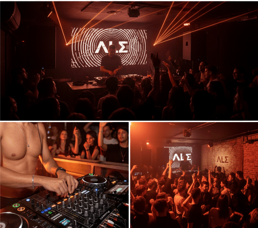 ΛLΣ ao vivo — lasers e telão